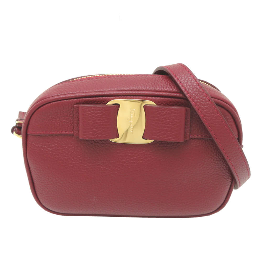 Salvatore Ferragamo Women's Shoulder Bag EE-21H498 Leather Red